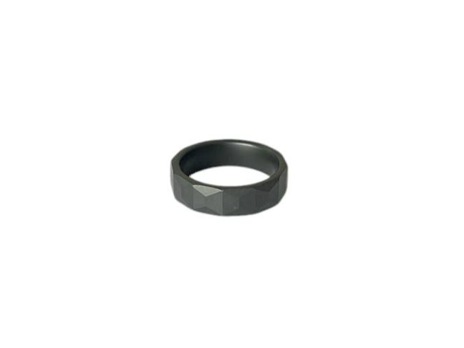 Black diamond cut ring